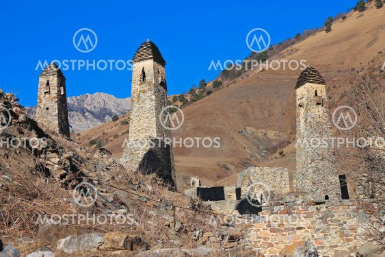 Towers of Ingushetia. Ancient architecture and ruins