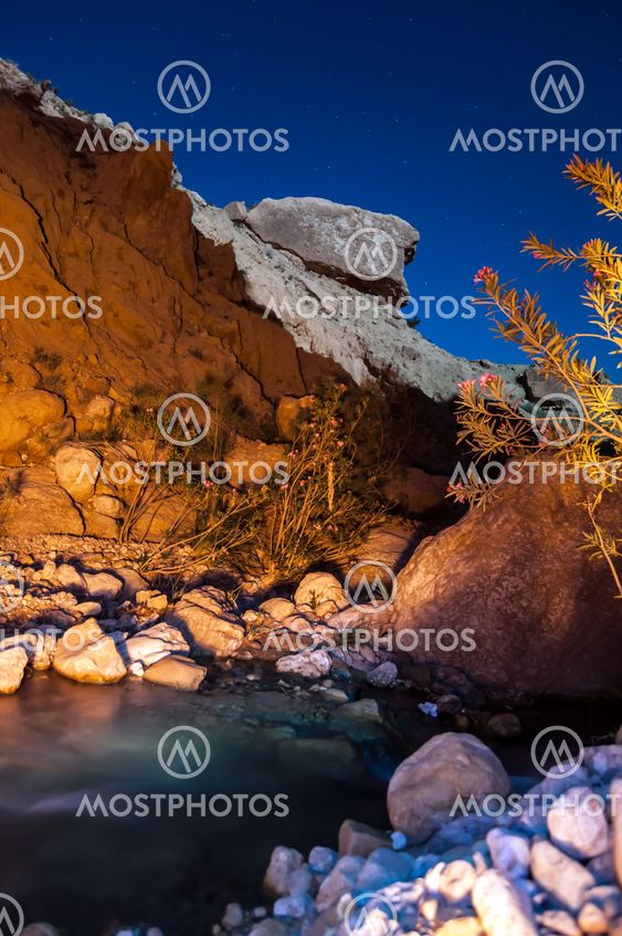 Wadi Hasa night landscape