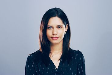 Worker, professional and portrait of woman in studio for...