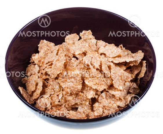 cornflakes in dark bowl