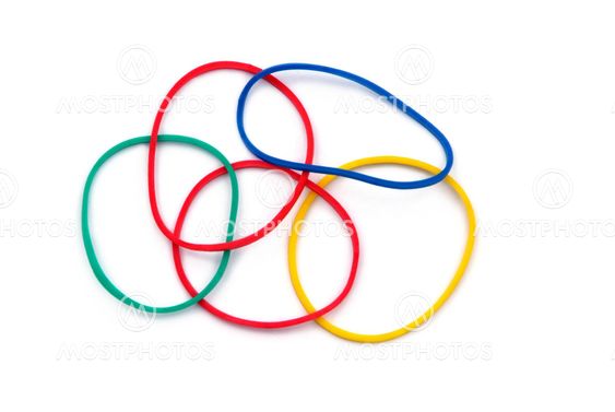 colourful elastic bands