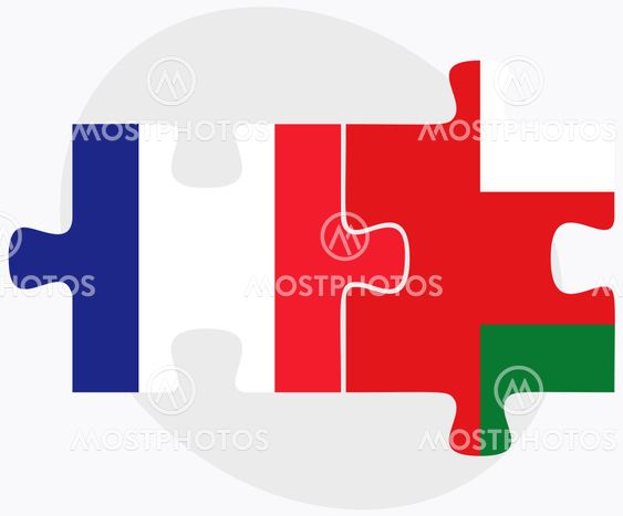 France and Oman Flags
