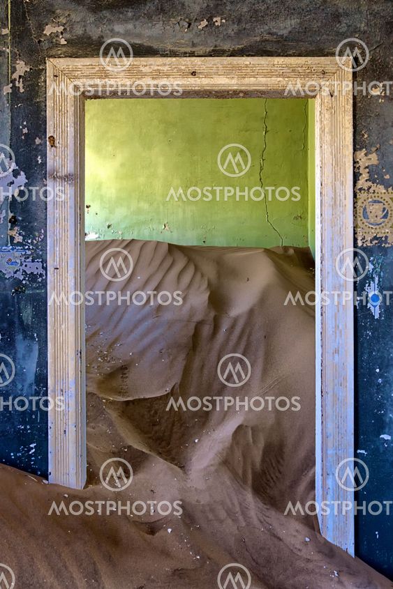 dune in a house at kolmanskop ghost town namibia africa