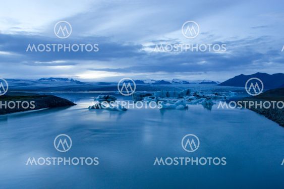 Amazaing Galcier Sunset in iceland