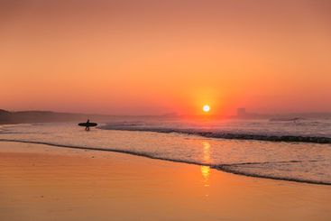 Surfer on the beach