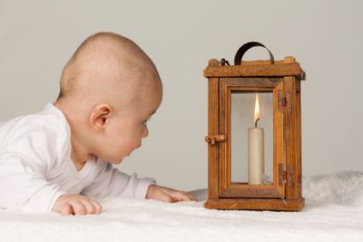 Face of a wondering baby