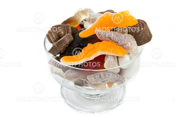 Bowl of assorted candy