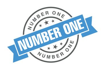 Number 1 Letter Rubber Stamp Vector Template