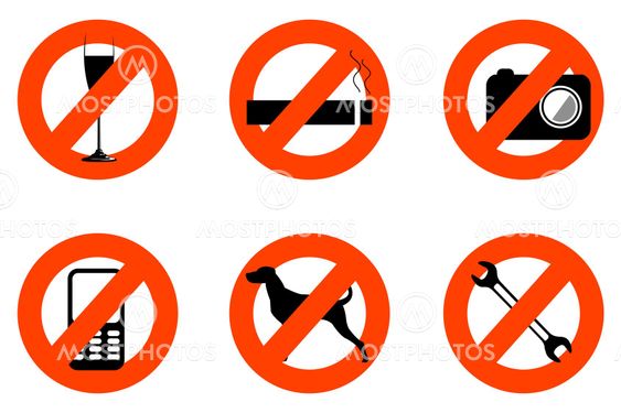 not allowed icons