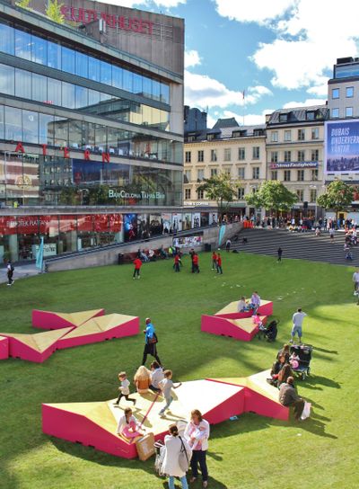 Ett grönskande Sergels torg