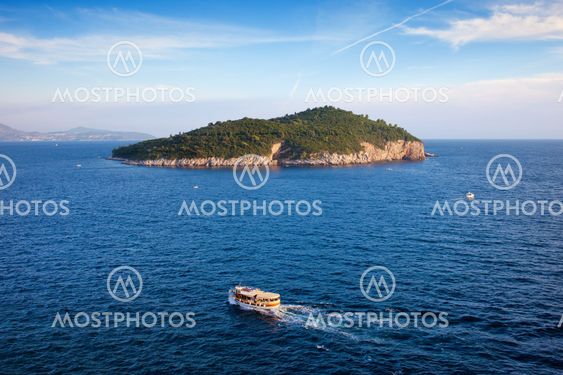 Lokrum Island in Croatia at Sunset