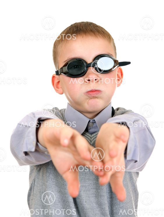 Boy in Swimming Goggles
