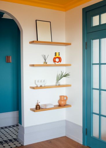 Close-up details of a stylish home interior. 