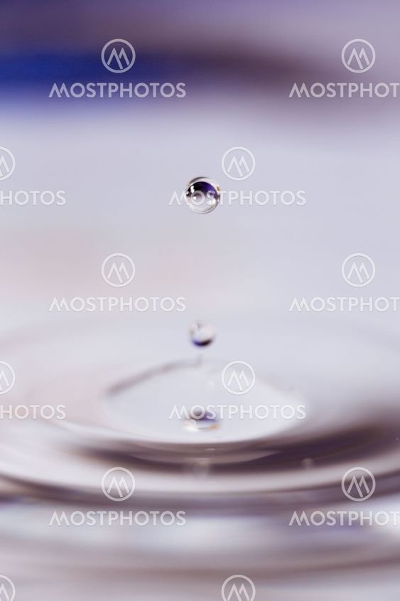 The blue drops of water