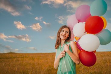 Happy day with ballons