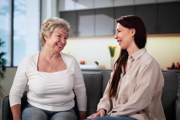 Family Fun Together. Elderly Woman