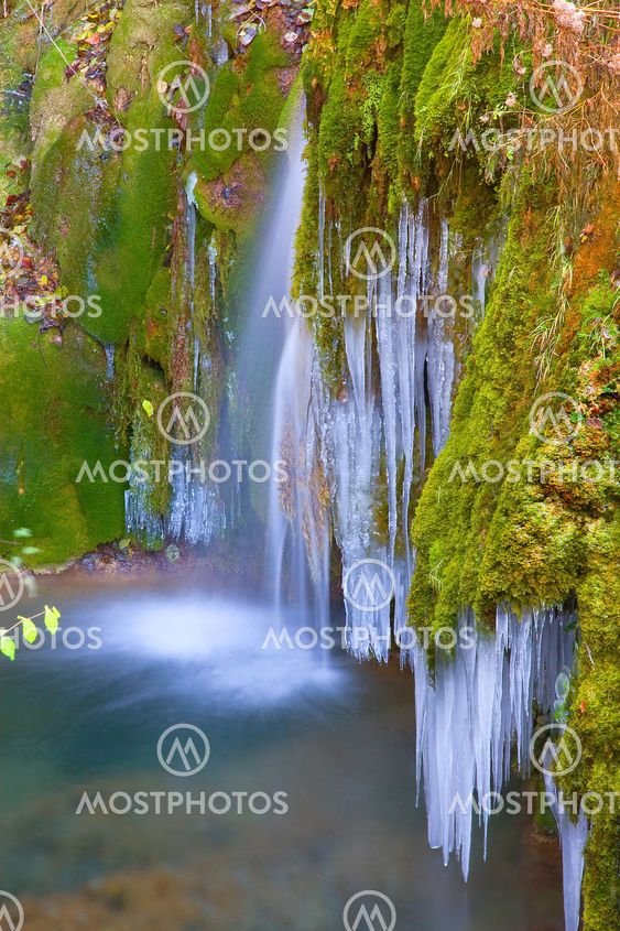 Cascade in Orbaneja del castillo, Burgos, Spain