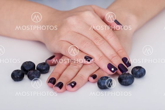 Blueberries and beautiful nails