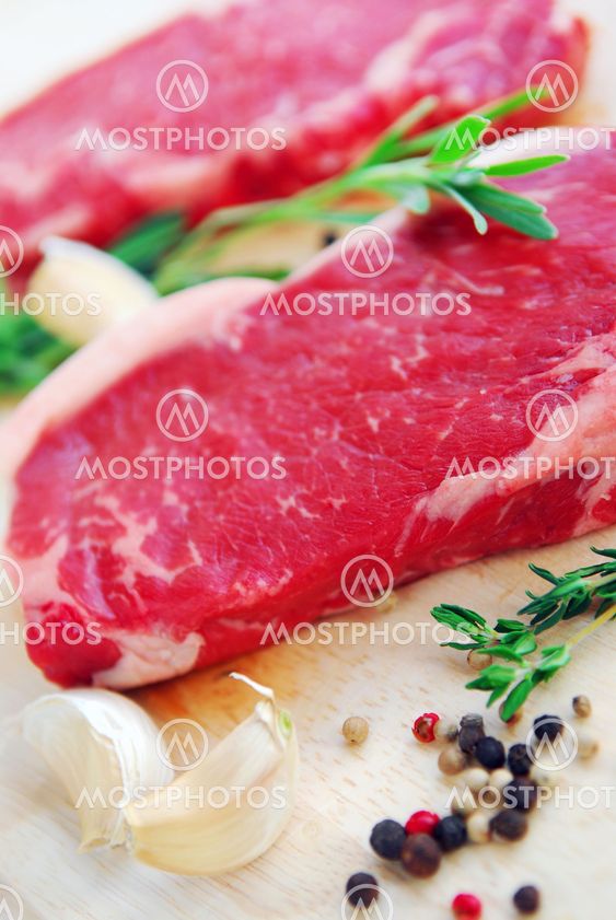Raw steak