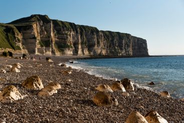 Beautiful seaside landscape of cliffs on the Normandy...