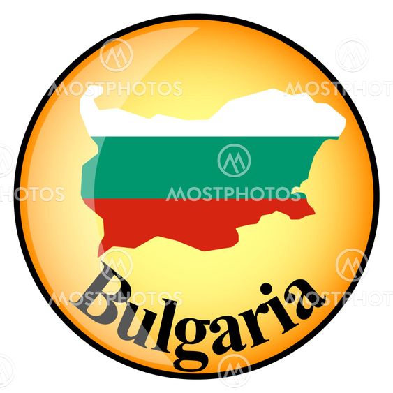 orange button with the image maps of button Bulgaria