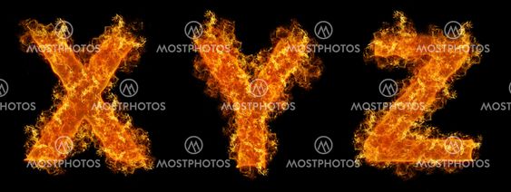Joukko Fire kirjain X Y Z