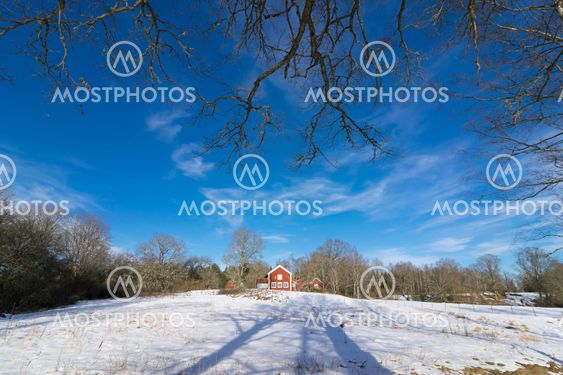 Winter landscape in Sweden