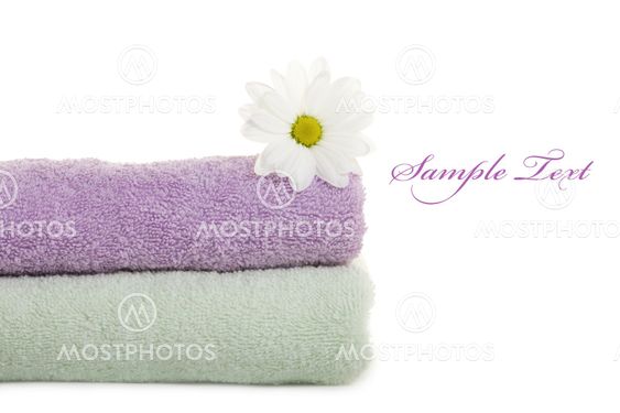 Stacked colorful towels