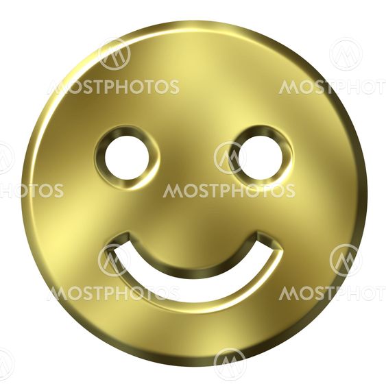 3D Golden Smiley