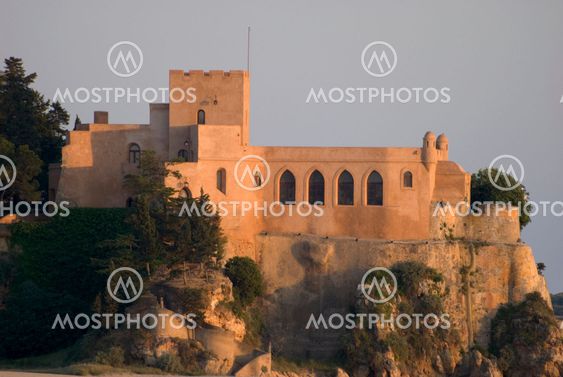 Clifftop Castle at Sundown