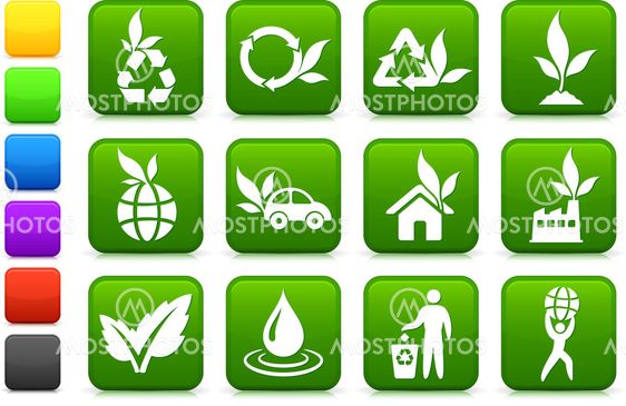 greener environment icon collection