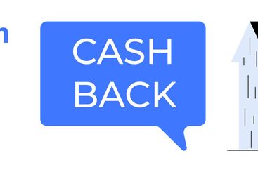 Cashback Concept with Growth Graph and Gear Lightbulb...