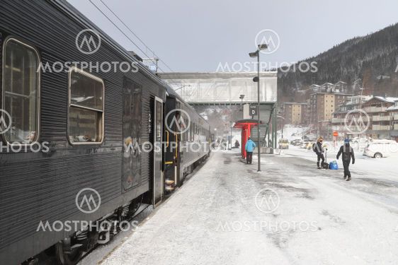 Tåg på Åre station