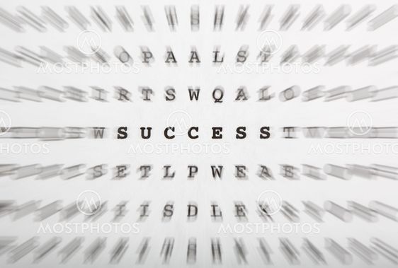 Crossword letters, focus on word success