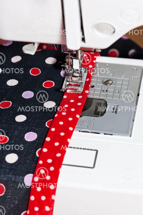 sewing dress on machine