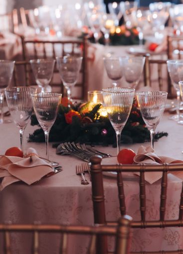 Beautiful table decoration for luxury  event in pink and...