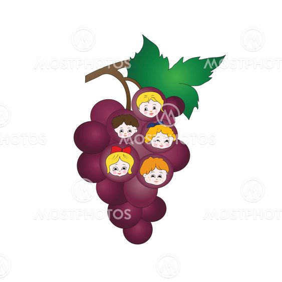 Kids on the grapes