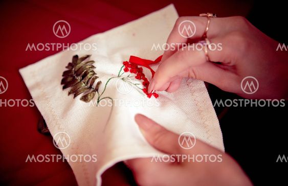 Embroidery ribbons.