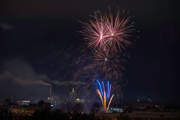 Fyrverkeri över Eskilstuna
