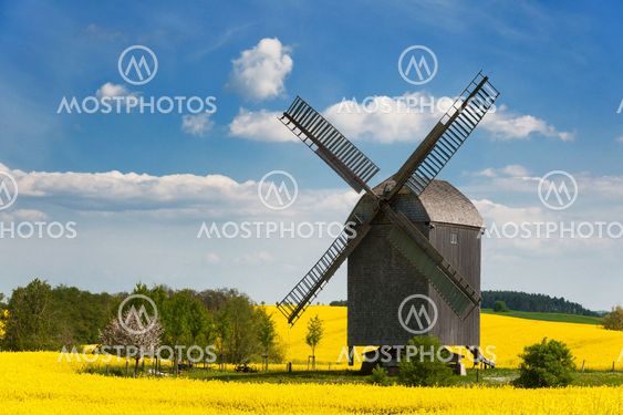 Old windmill in West Pomerania, Germany
