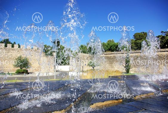 Source in garden,Evora, Portugal