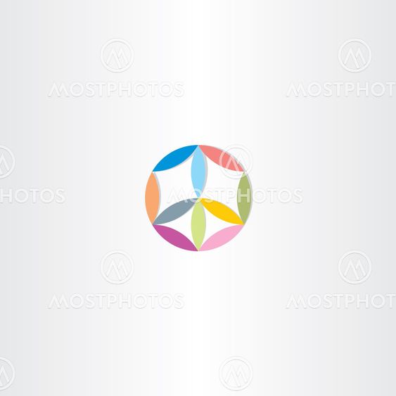 colorful circle abstract peace symbol