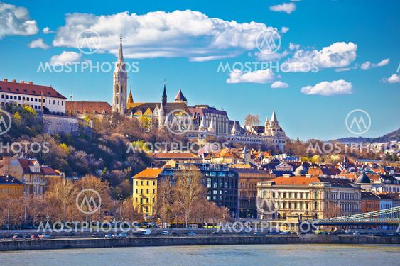 Budapest Danube river historic waterfront architecture...