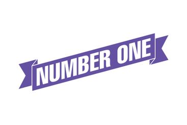 Number 1 Letter Rubber Stamp Vector Template