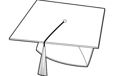 Mortarboard Hat with tassel. University Head Fashion...