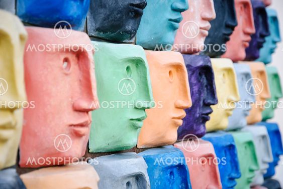 Colorful faces