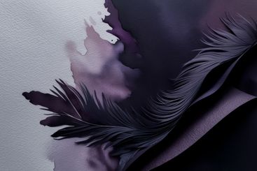 abstract background of feathers, watercolor paint...