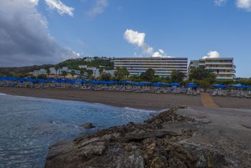 Seaside landscape in the Kalithea area of ​​Rhodes Greece