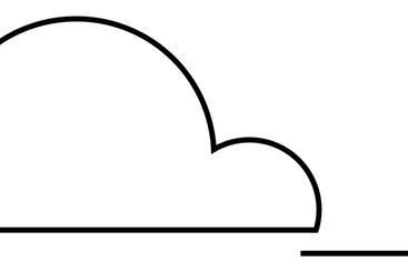 Conceptual Line Art of Cloud Computing and Data Storage...