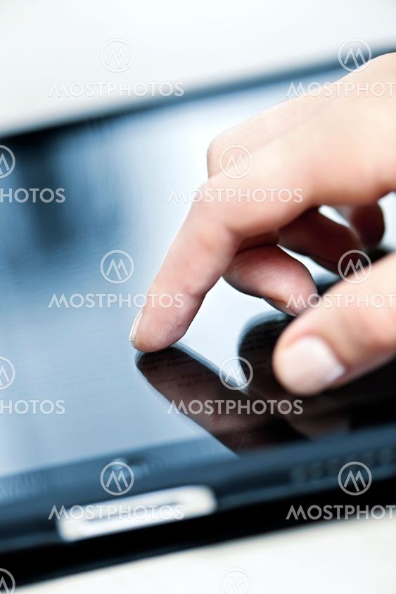 Tablet computer with hand